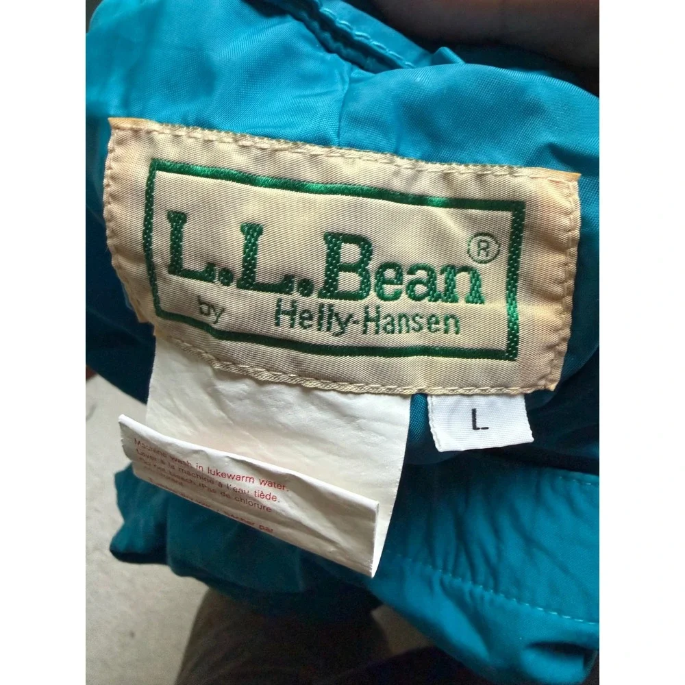 Vintage LL Bean by Helly Hansen Teal Blue Windbreaker Pants Mens Large 40x32